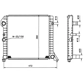 Radiateur, refroidissement du moteur NRF 506991