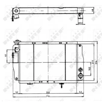 Radiateur, refroidissement du moteur NRF 507326