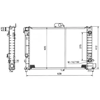 Radiateur, refroidissement du moteur NRF 514141