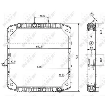 Radiateur, refroidissement du moteur NRF 51573