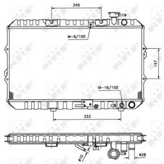 Radiateur, refroidissement du moteur NRF 516354