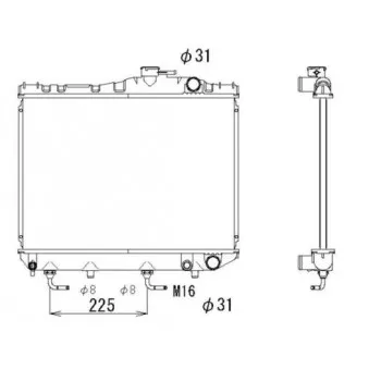Radiateur, refroidissement du moteur NRF 516706