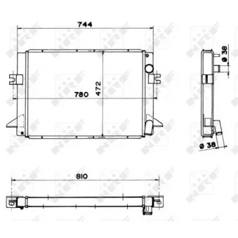 Radiateur, refroidissement du moteur NRF 52003