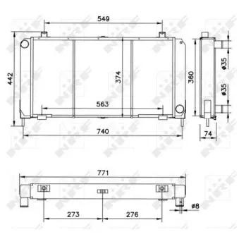 Radiateur, refroidissement du moteur NRF 52005