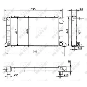 Radiateur, refroidissement du moteur NRF 52034