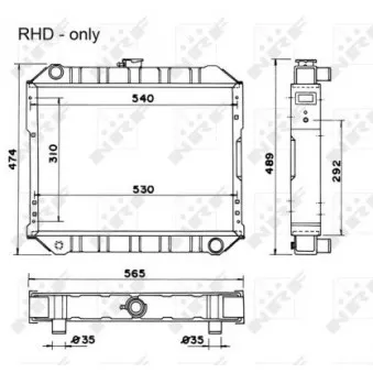 Radiateur, refroidissement du moteur NRF 52038