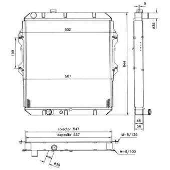 Radiateur, refroidissement du moteur NRF 52120