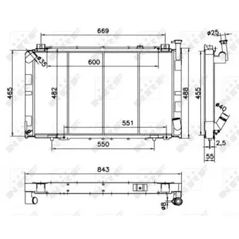 Radiateur, refroidissement du moteur NRF 52143