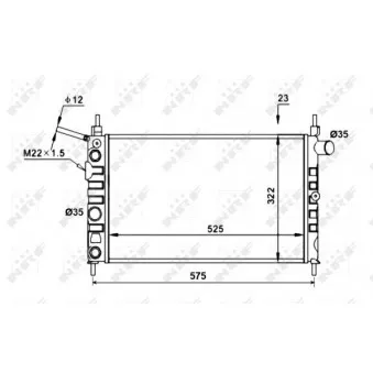 Radiateur, refroidissement du moteur NRF 52156