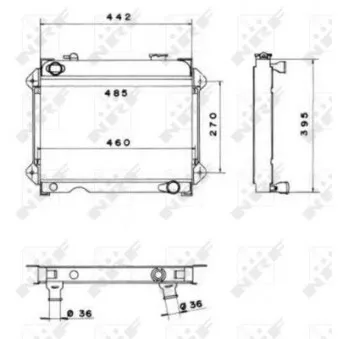 Radiateur, refroidissement du moteur NRF 52245