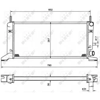 Radiateur, refroidissement du moteur NRF 529500