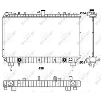 Radiateur, refroidissement du moteur NRF 53048