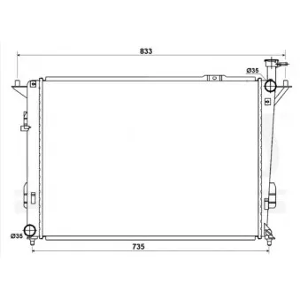 Radiateur, refroidissement du moteur NRF 53167