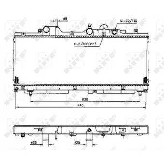 Radiateur, refroidissement du moteur NRF 53221