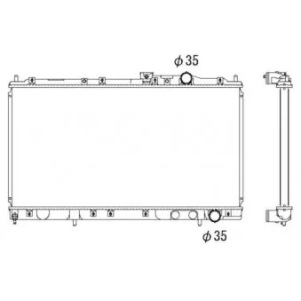 Radiateur, refroidissement du moteur NRF 53298