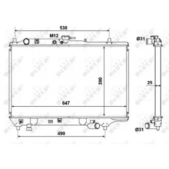 Radiateur, refroidissement du moteur NRF 53310