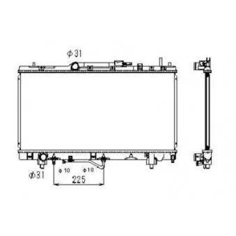 Radiateur, refroidissement du moteur NRF 53346