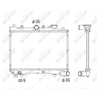 Radiateur, refroidissement du moteur NRF 536510