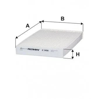 Filtre, air de l'habitacle FILTRON K 1408