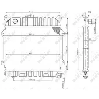 Radiateur, refroidissement du moteur NRF 53951