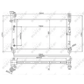 Radiateur, refroidissement du moteur NRF 53952