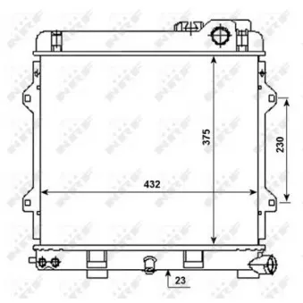 Radiateur, refroidissement du moteur NRF 53980