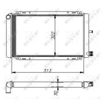 Radiateur, refroidissement du moteur NRF 54614