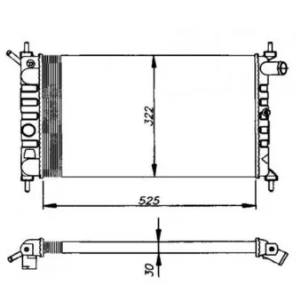 Radiateur, refroidissement du moteur NRF 54627