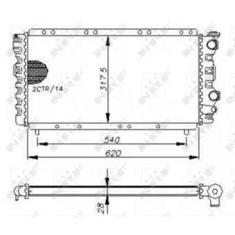 Radiateur, refroidissement du moteur NRF 54648