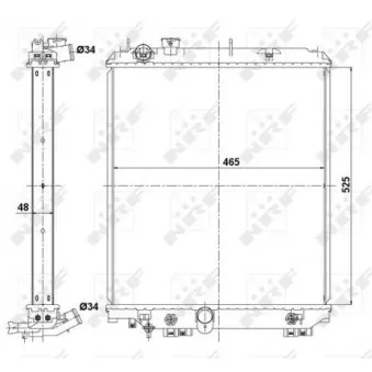 Radiateur, refroidissement du moteur NRF 56111
