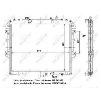 Radiateur, refroidissement du moteur NRF 56114
