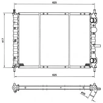 Radiateur, refroidissement du moteur NRF 58190