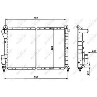 Radiateur, refroidissement du moteur NRF 58241