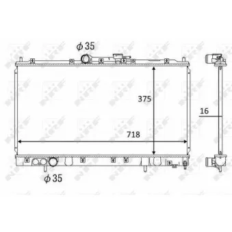 Radiateur, refroidissement du moteur NRF 58447