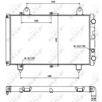 Radiateur, refroidissement du moteur NRF 58666