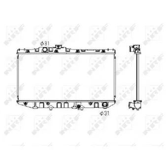Radiateur, refroidissement du moteur NRF 586711