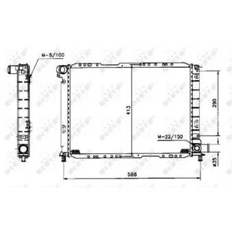Radiateur, refroidissement du moteur NRF 58858