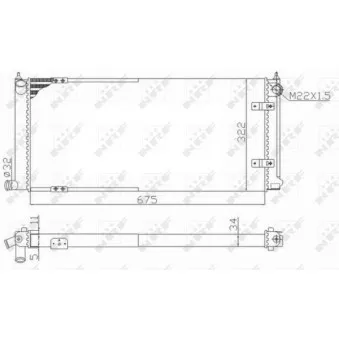 Radiateur, refroidissement du moteur NRF 59048