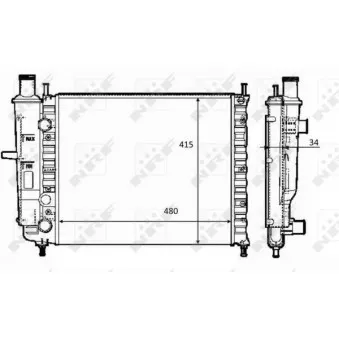 Radiateur, refroidissement du moteur NRF 59123