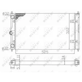 Radiateur, refroidissement du moteur NRF 59128
