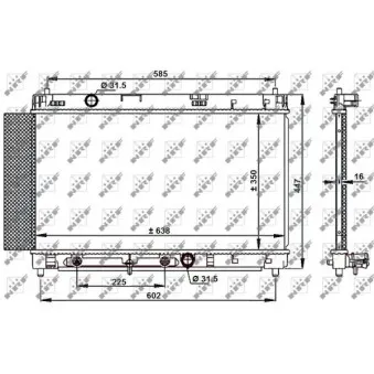 Radiateur, refroidissement du moteur NRF 59204