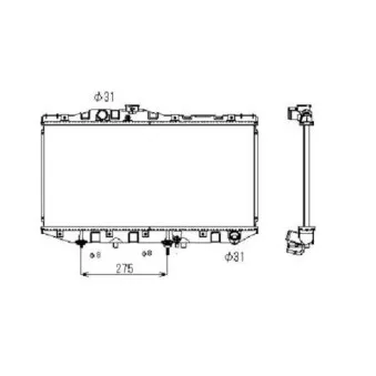 Radiateur, refroidissement du moteur NRF 596711