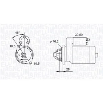 Démarreur MAGNETI MARELLI 063720040010