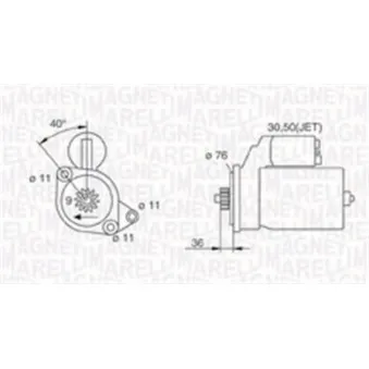 Démarreur MAGNETI MARELLI 063720618010