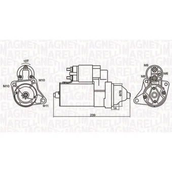 Démarreur MAGNETI MARELLI 063721107010