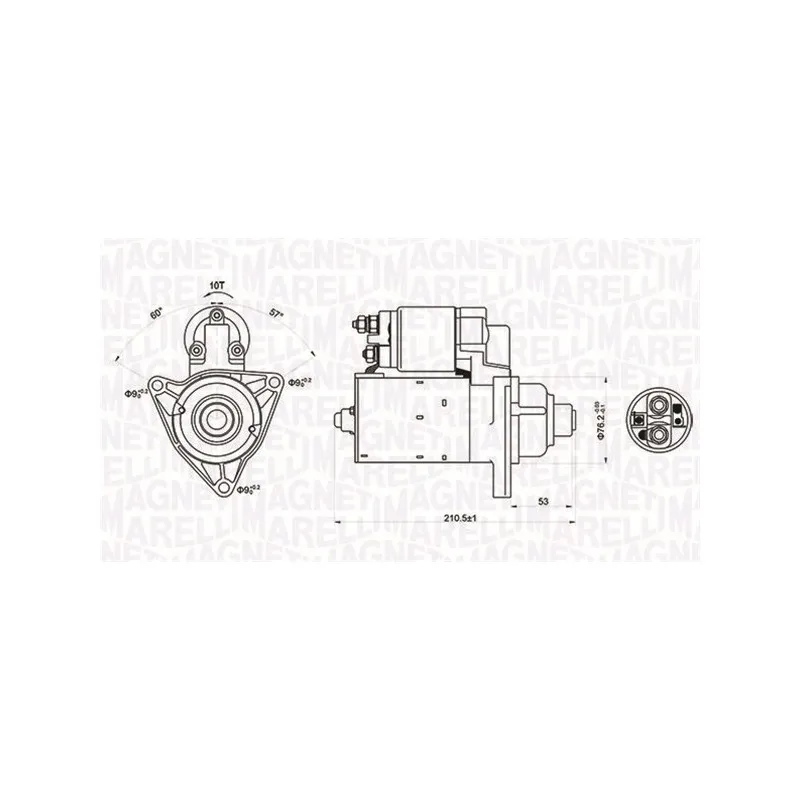 Démarreur MAGNETI MARELLI 063721176010