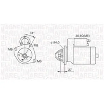 Démarreur MAGNETI MARELLI 063721203010