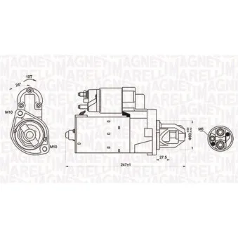 Démarreur MAGNETI MARELLI 063721249010