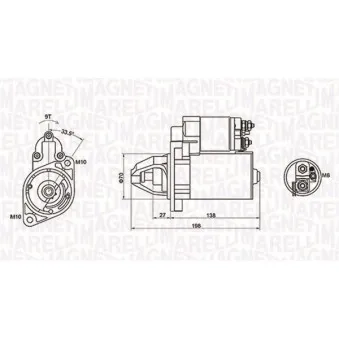 Démarreur MAGNETI MARELLI 063721283010