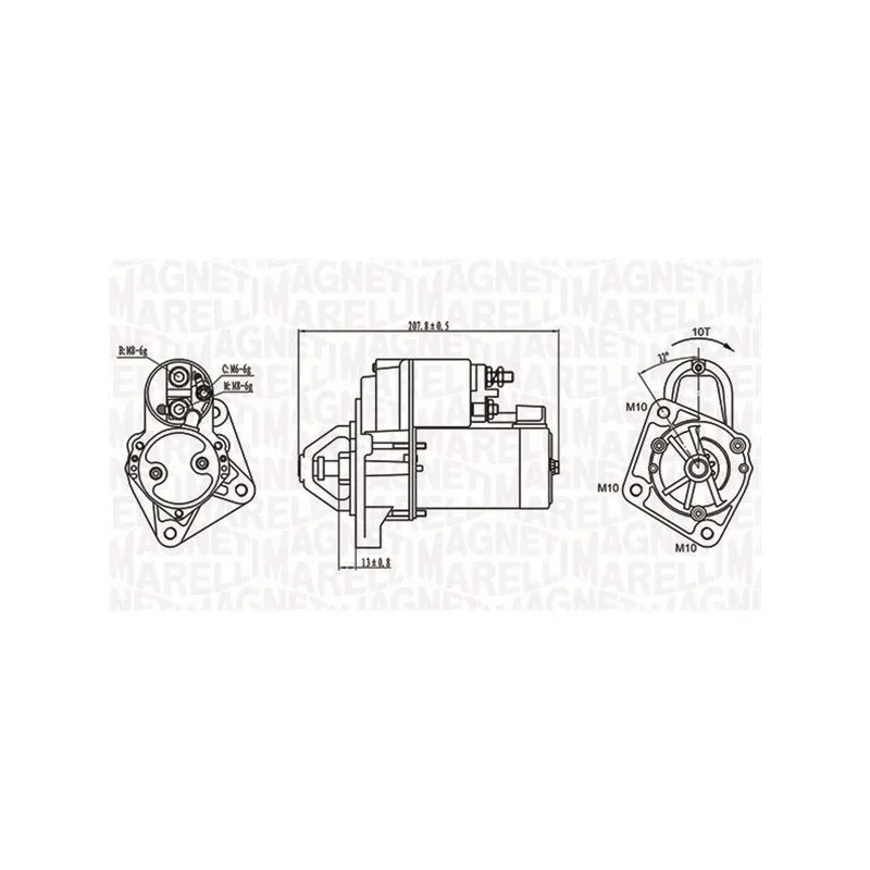 Démarreur MAGNETI MARELLI 063721289010